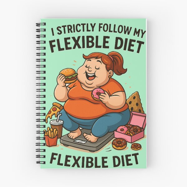 Item preview, Strictly Following My Flexible Diet – Funny Cartoon Meme designed and sold by OxiSkor.