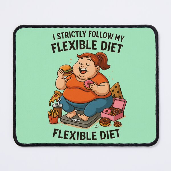 Item preview, Strictly Following My Flexible Diet – Funny Cartoon Meme designed and sold by OxiSkor.