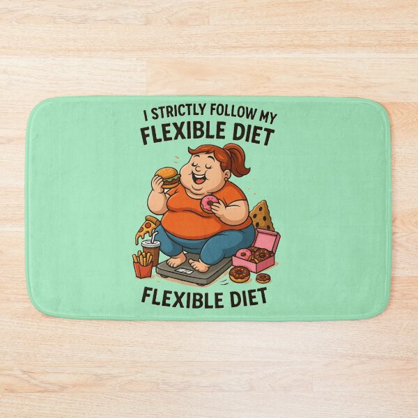 Item preview, Strictly Following My Flexible Diet – Funny Cartoon Meme designed and sold by OxiSkor.