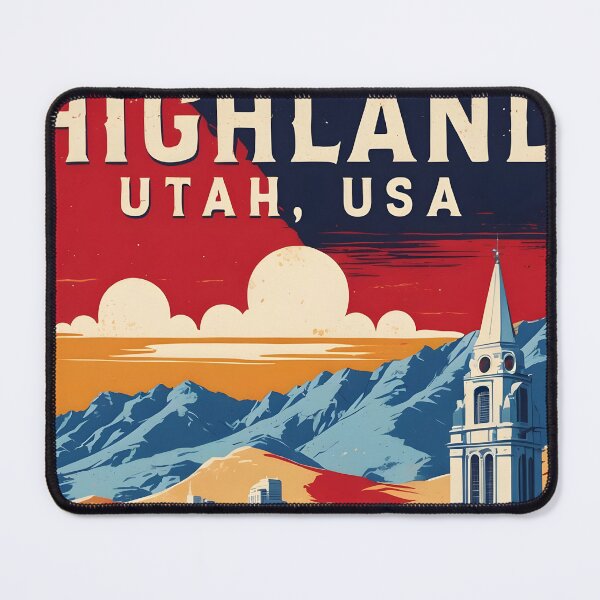 Item preview, Highland Utah 1950s USA Vintage Travel Tourism designed and sold by TravelersGems.