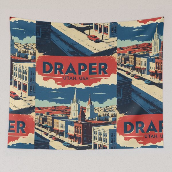 Item preview, Draper Utah 1950s USA Vintage Travel Tourism designed and sold by TravelersGems.