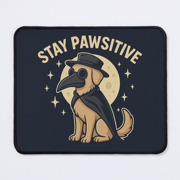 Item preview, Plague Doctor Dog stay pawsitive Halloween Design designed and sold by Meandmyshop.