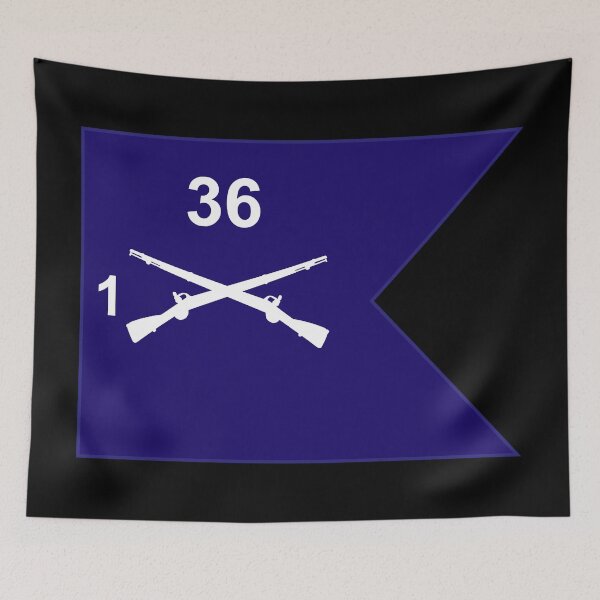 Aperçu de l'œuvre Armée - Guidon - 1er Bataillon 36e Infanterie créée et vendue par Military Insignia Products.