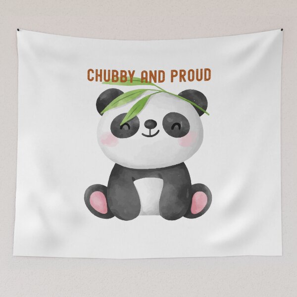Item preview, Chubby and Proud - Panda cute animal designed and sold by HumourFunkyD.