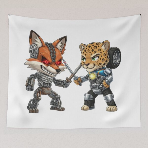 Item preview, Leopard Robot vs. Fox Robot designed and sold by PP&RAINBOW SHOP.
