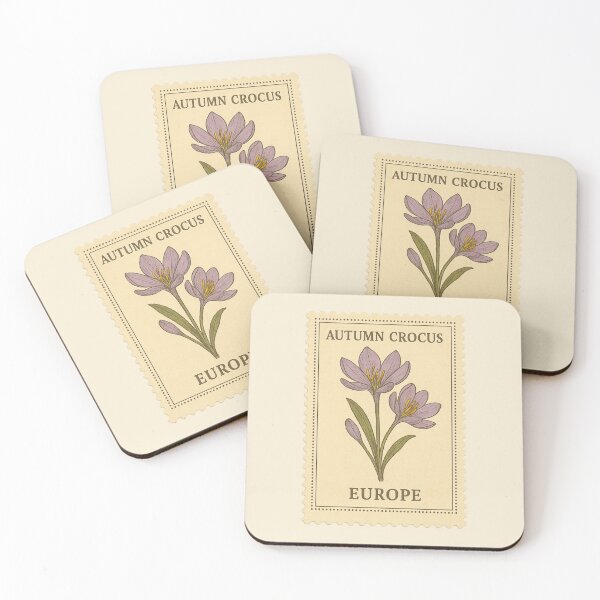 Item preview, Autumn Crocus Europe Postage Stamp Vintage Botanical Design designed and sold by Planthem.