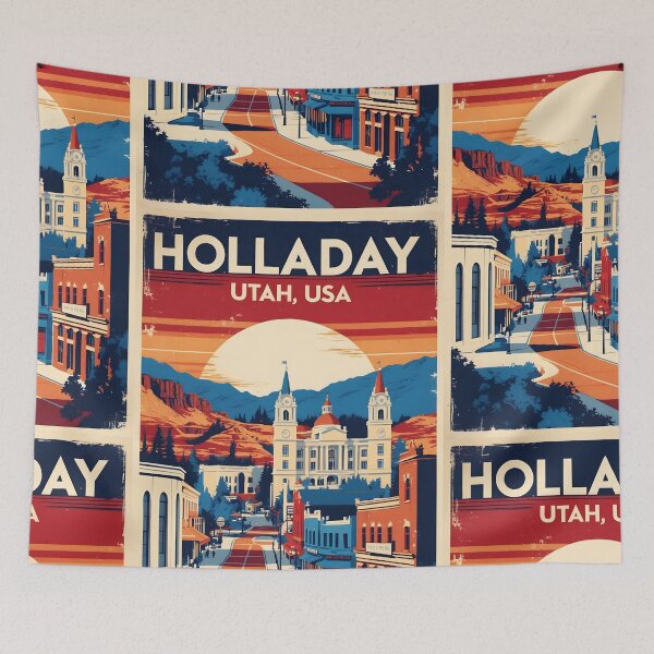 Item preview, Holladay Utah 1950s USA Vintage Travel Tourism designed and sold by TravelersGems.