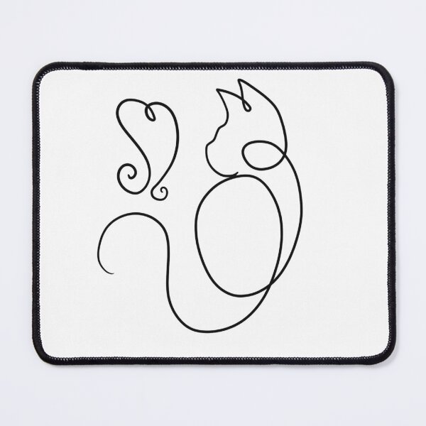 Item preview, Cat and heart in two lines designed and sold by YHK13.