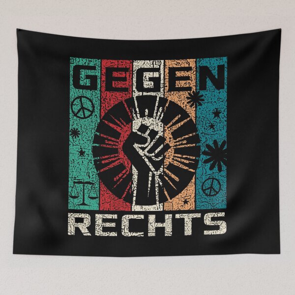 Artikelvorschau, Gegen Rechts Statement Design – Faust Symbol für Gerechtigkeit, Frieden und Vielfalt entworfen und verkauft von VariousGoodies.