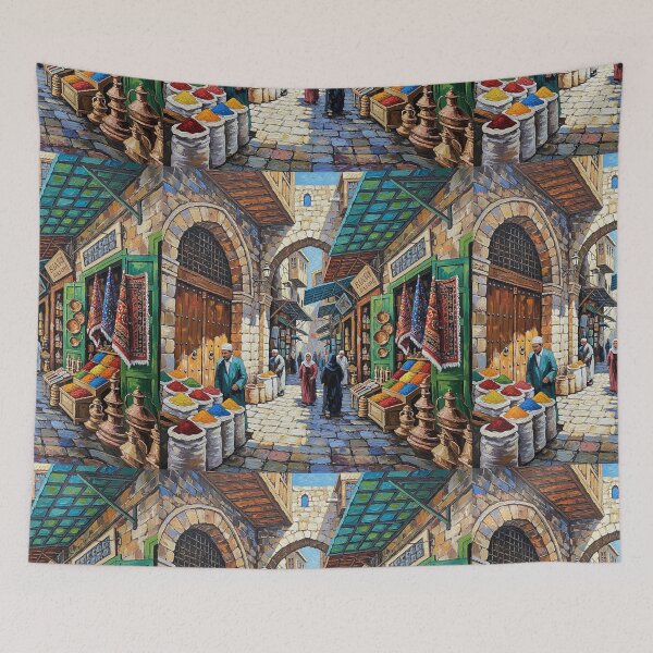 Item preview, Old Arab streets where they sell spices, carpets and copper utensils. designed and sold by jotcar.