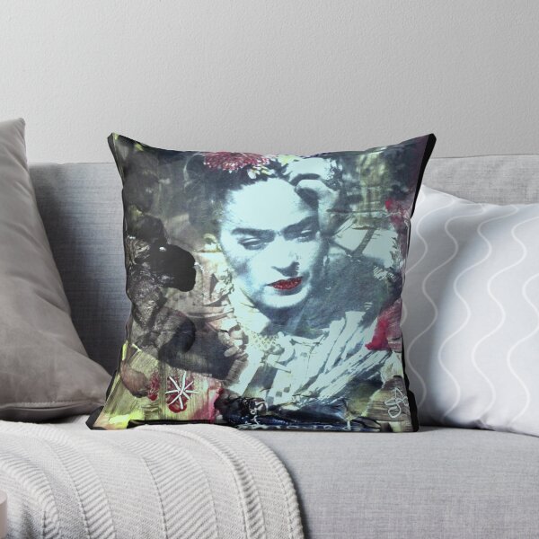 Suede or Satin in Two Sizes 45 x 45 cm Feminist Cushion Cover 24 Frida Kahlo Pillow Cover . or 60 x 60 cm 18