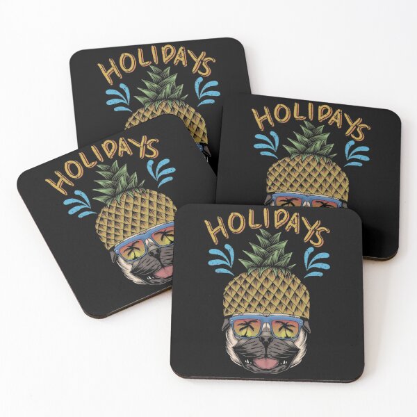 Item preview, Puppy with Pineapple Head Funny Holiday Tropical Dog Illustration designed and sold by Michael Adebiyi .
