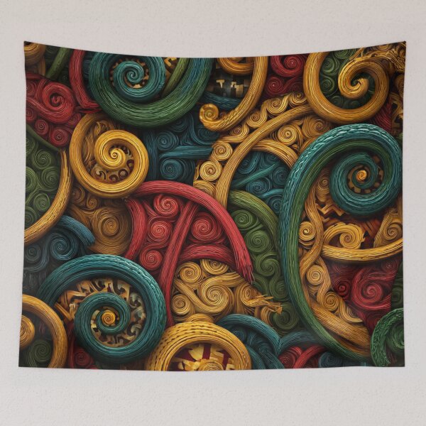 Item preview, New Zealand Māori Paua Pattern Koru Design 507 designed and sold by GrinGalore.