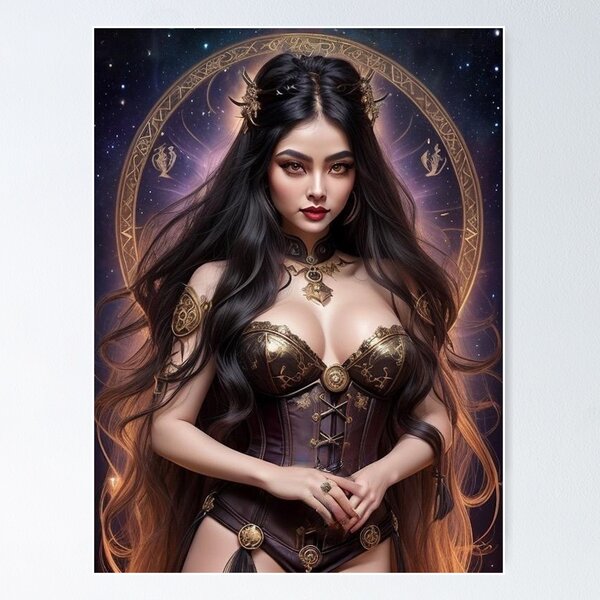 Item preview, Capricorn Zodiac Goddess – Celestial Earth Sign Astrology Art designed and sold by MissSaylor.