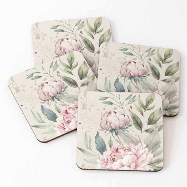 Item preview, Floral botanical watercolor wedding background designed and sold by dvoevnore.