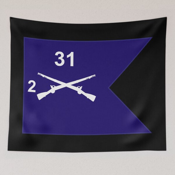 Aperçu de l'œuvre Armée - Guidon - 2e Bataillon 31e Infanterie créée et vendue par Military Insignia Products.