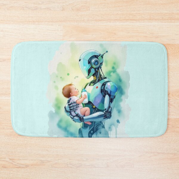 Item preview, A Loving Robot Carrying a Baby – The Warmth of Technology and Humanity. designed and sold by AddyTae.