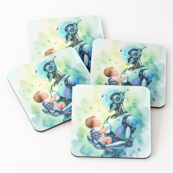 Item preview, A Loving Robot Carrying a Baby – The Warmth of Technology and Humanity. designed and sold by AddyTae.