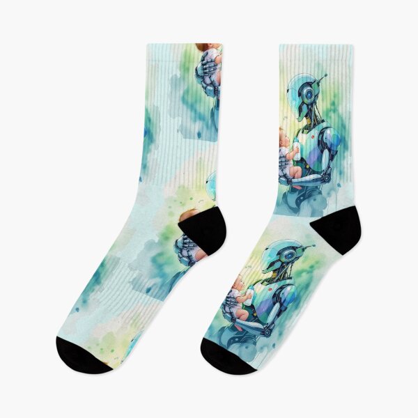 Item preview, A Loving Robot Carrying a Baby – The Warmth of Technology and Humanity. designed and sold by AddyTae.
