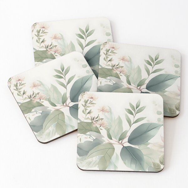 Item preview, Floral botanical watercolor wedding background designed and sold by dvoevnore.