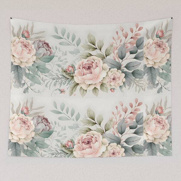 Item preview, Floral botanical watercolor wedding background designed and sold by dvoevnore.