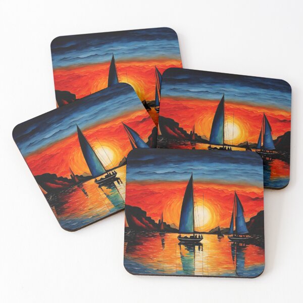Item preview, Sailboats at sunset 2 designed and sold by George Hutton Hunter.