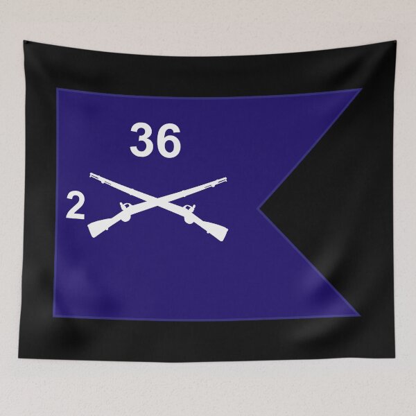 Aperçu de l'œuvre Armée - Guidon - 2e Bataillon 36e Infanterie créée et vendue par Military Insignia Products.