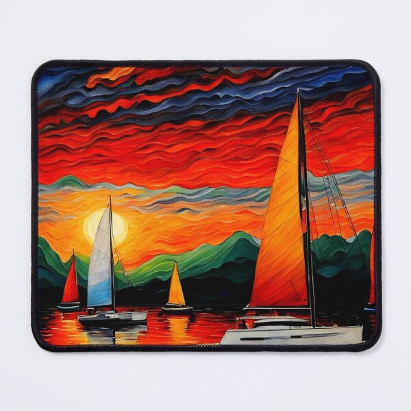 Item preview, Sailboats at sunset 3 designed and sold by George Hutton Hunter.