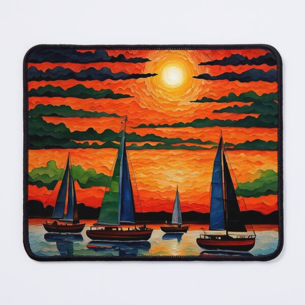 Item preview, Sailboats at sunset 4 designed and sold by George Hutton Hunter.