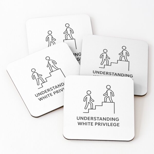 Item preview, Understanding White Privilege — Minimal Staircase Badge designed and sold by HrigArt.