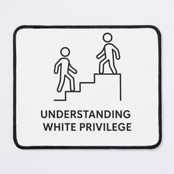 Item preview, Understanding White Privilege — Minimal Staircase Badge designed and sold by HrigArt.