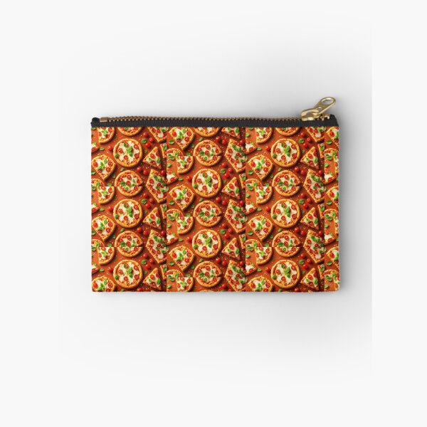 Item preview, A 3D pattern background featuring gourmet pizza slices, fresh basil, tomatoes, and melted cheese, ideal for Italian cuisine branding and modern food decor. designed and sold by AlwaysHome.