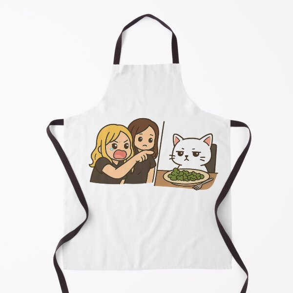 Item preview, Chibi Woman Yelling at Cat Meme – Funny Cute Anime Design designed and sold by SnapLabDesigns.