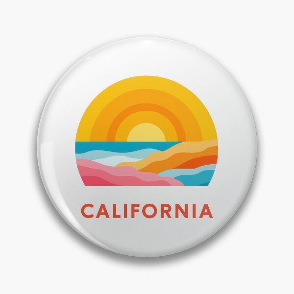 Item preview, California Sunset Waves – Retro Beach & Surf Design designed and sold by BobaBunny76.