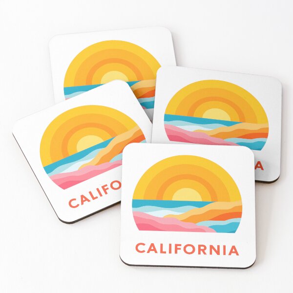 Item preview, California Sunset Waves – Retro Beach & Surf Design designed and sold by BobaBunny76.
