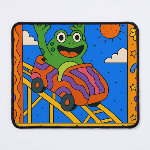 Item preview, Frog on a Roller Coaster designed and sold by NyrisArt.