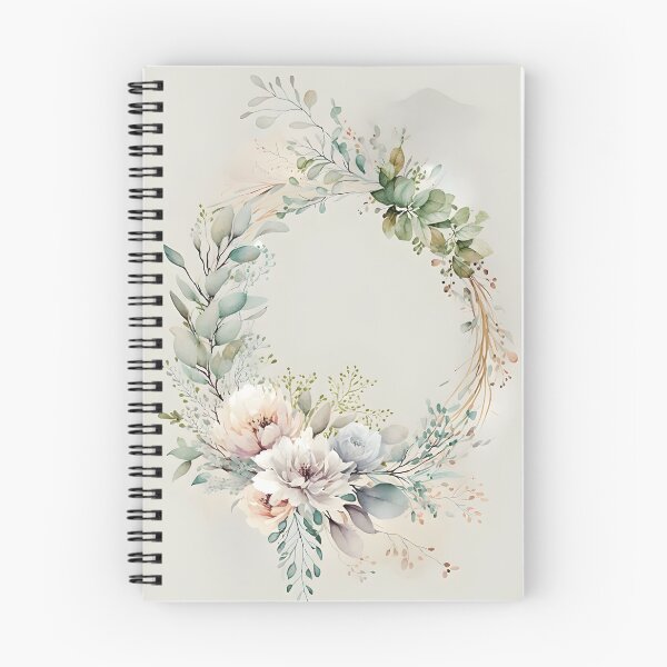 Item preview, Floral botanical watercolor wreath template designed and sold by dvoevnore.