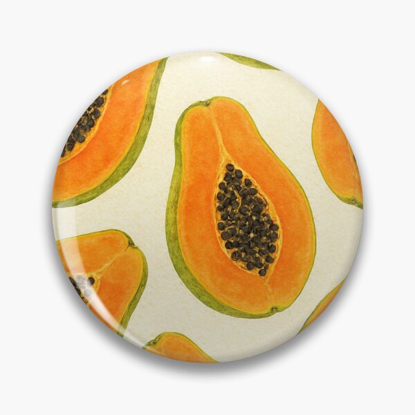 Item preview, Ripe papaya watercolor pattern on texture paper designed and sold by cutsypatterns.