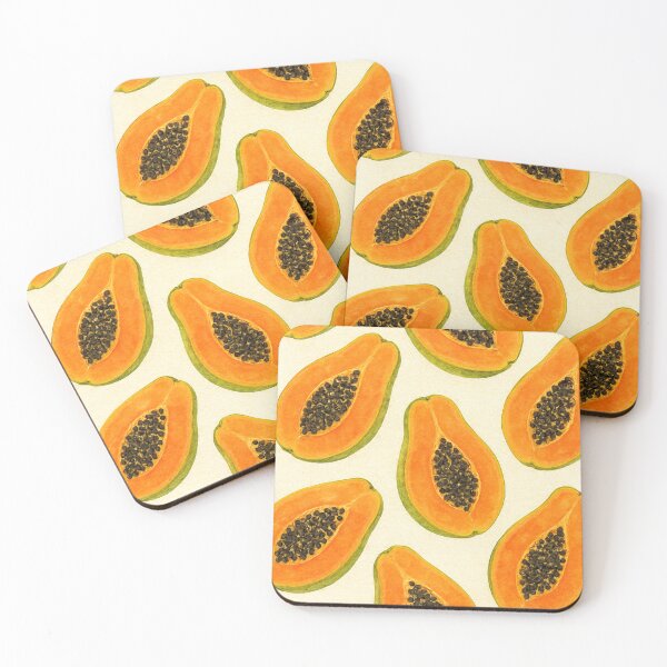 Item preview, Ripe papaya watercolor pattern on texture paper designed and sold by cutsypatterns.