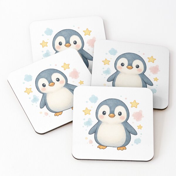 Item preview, Kawaii Penguin Watercolor | Cute Chibi Penguin Illustration | Adorable Animal Design designed and sold by Creative.Shop.