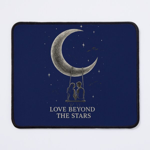 Item preview, Love Beyond the Stars Shirt | Romantic Moon Couple Swing Tee | Minimalist Celestial Romance Design designed and sold by KDesignCrafts.