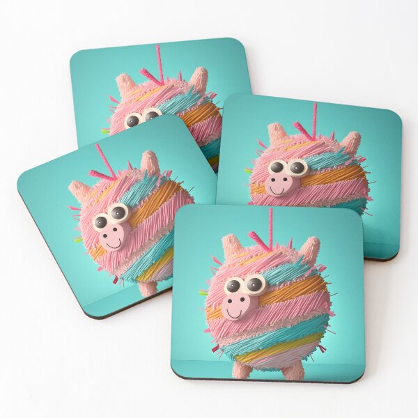 Item preview, Mexican holiday pinata monster bright background designed and sold by dvoevnore.