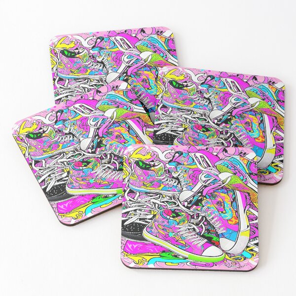 Item preview, Vibrant Chaos of Colorful Sneakers. designed and sold by Alexzonartshop.