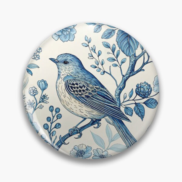 Item preview, Foral pattern Toile de Jouy designed and sold by Creative Line Prints.