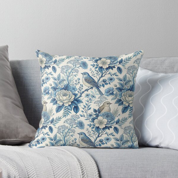 Item preview, Foral pattern Toile de Jouy designed and sold by Creative Line Prints.