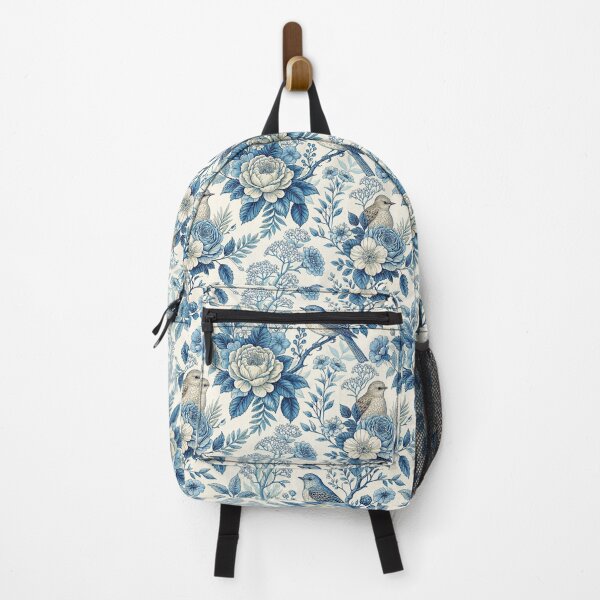 Item preview, Foral pattern Toile de Jouy designed and sold by Creative Line Prints.