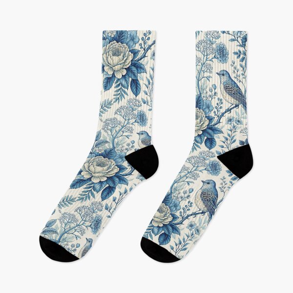 Item preview, Foral pattern Toile de Jouy designed and sold by Creative Line Prints.