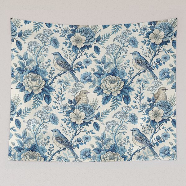 Item preview, Foral pattern Toile de Jouy designed and sold by Creative Line Prints.