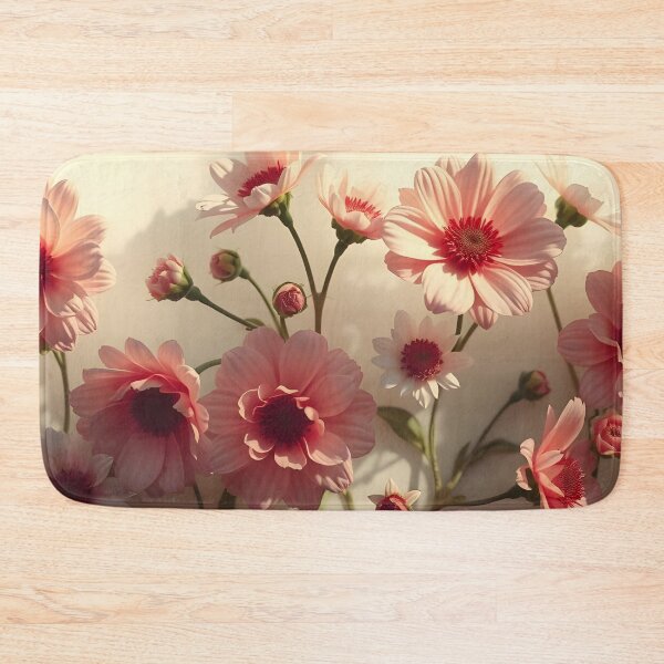 Artikelvorschau, Rosa und weiße Blumen in warmer Sonnenlichtästhetik entworfen und verkauft von SassyArtistry.