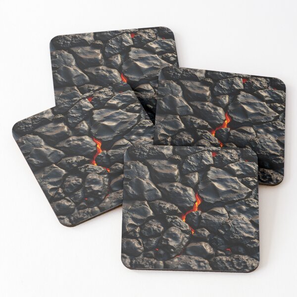 Item preview, Dark Lava Rocks with Glowing Red Cracks Texture designed and sold by SassyArtistry.